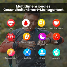 Lade das Bild in den Galerie-Viewer, GlucoCare SOS – Smartwatch mit Notruf, Sturzerkennung & Blutzuckermessung