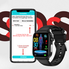 Lade das Bild in den Galerie-Viewer, GlucoCare SOS – Smartwatch mit SOS-Notruffunktion und Gesundheits-Monitoring