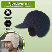 Lade das Bild in den Galerie-Viewer, Fjordwarm Wintermütze mit Ohrenschutz im skandinavischen Design | Unisex-Einheitsgröße