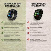 Lade das Bild in den Galerie-Viewer, GlucoCare SOS – Smartwatch mit Notruf, Sturzerkennung &amp; Blutzuckermessung