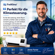 Lade das Bild in den Galerie-Viewer, FreiKlima Pro – Tragbare Klimaanlage &amp; Heizung ohne Installation | 2-in-1 | Bis 51 m²