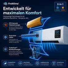 Lade das Bild in den Galerie-Viewer, FreiKlima Pro – Tragbare Klimaanlage &amp; Heizung ohne Installation | 2-in-1 | Bis 51 m²