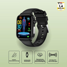 Lade das Bild in den Galerie-Viewer, GlucoCare SOS – Smartwatch mit Notruf, Sturzerkennung &amp; Blutzuckermessung